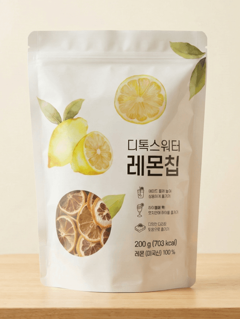 디톡스 워터 레몬칩