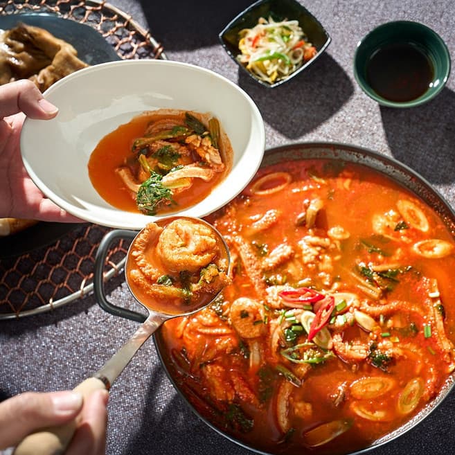 한식온도 얼큰고소한 한우대창전골
