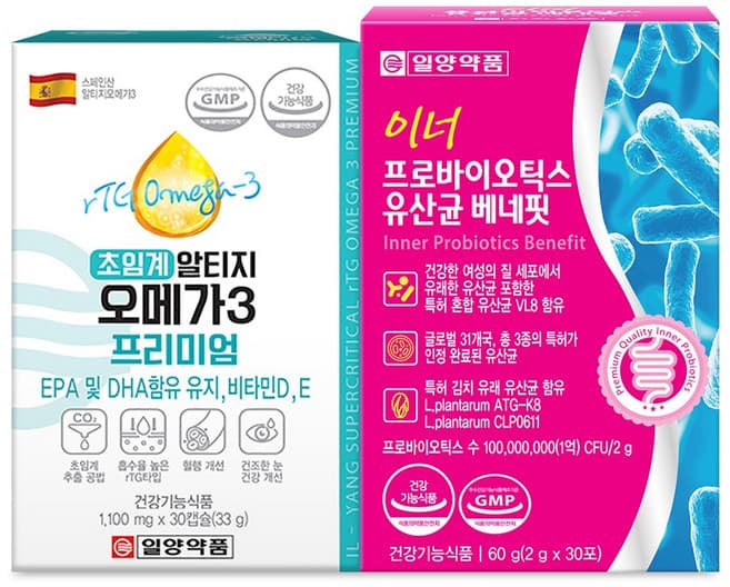 초임계 알티지(rTG) 오메가3 유산균