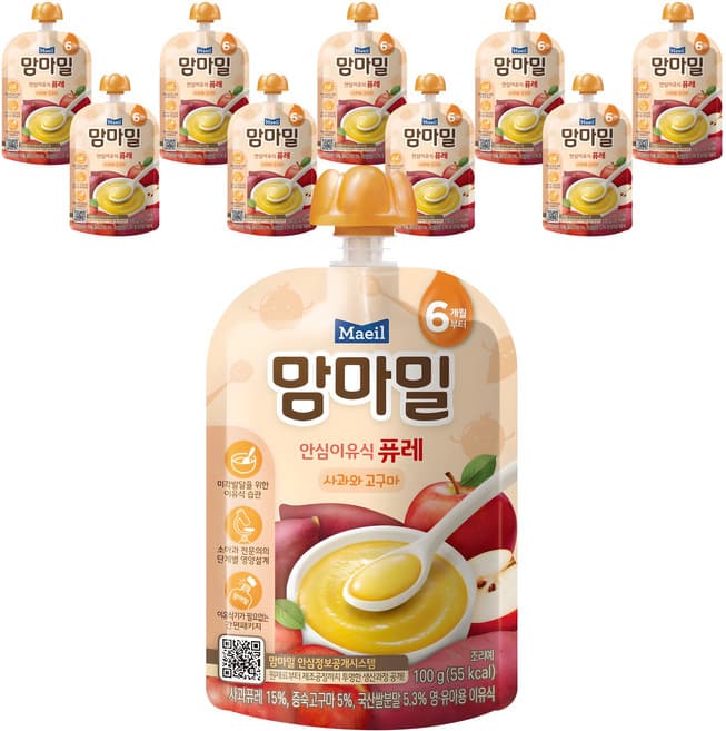 초록베베 유기농 사과퓨레