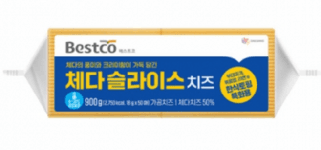 베스트코 체다 슬라이스 치즈