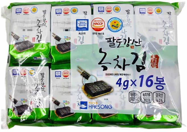 팔도강산녹차김