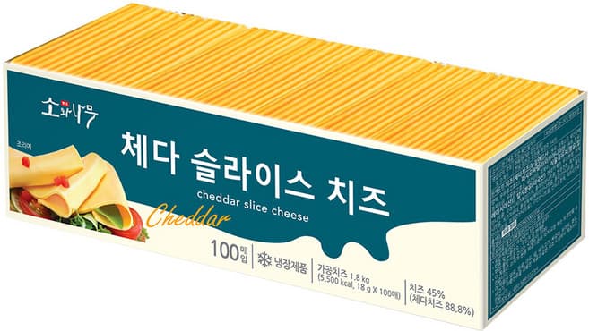 소와나무 체다 슬라이스 치즈