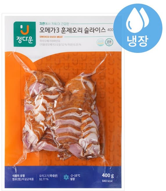 오메가3 훈제오리 슬라이스 (400)