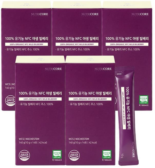 100% 유기농 NFC 야생 빌베리