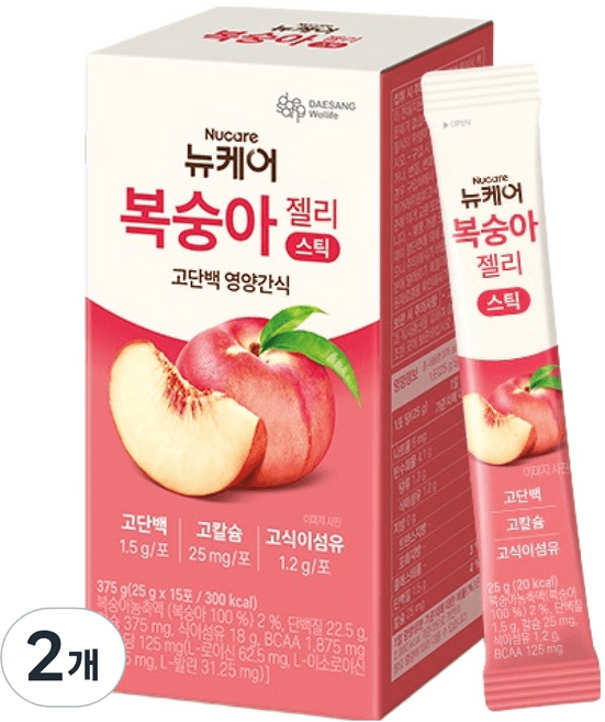 뉴케어 복숭아 젤리 스틱