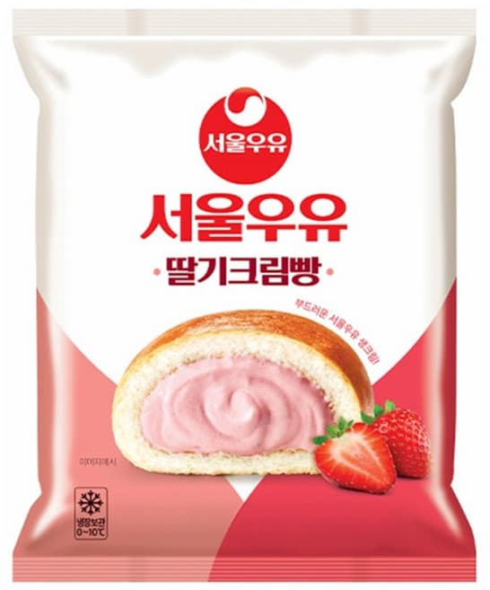 서울우유 딸기크림빵