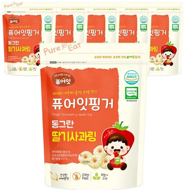 퓨어잇핑거 동그란 딸기사과 링