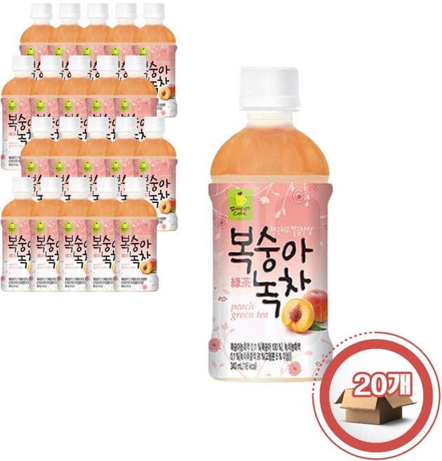 향긋하고 깔끔한맛 복숭아녹차