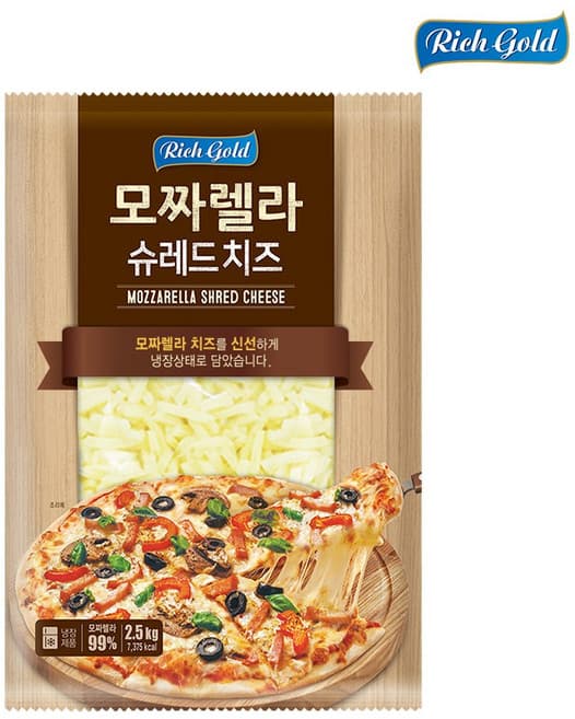 리치 골드 모짜렐라 슈레드 치즈
