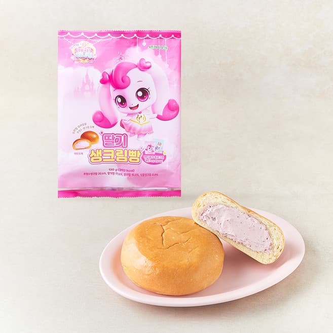 캐치티니핑 우리밀 딸기 프랑스생크림빵