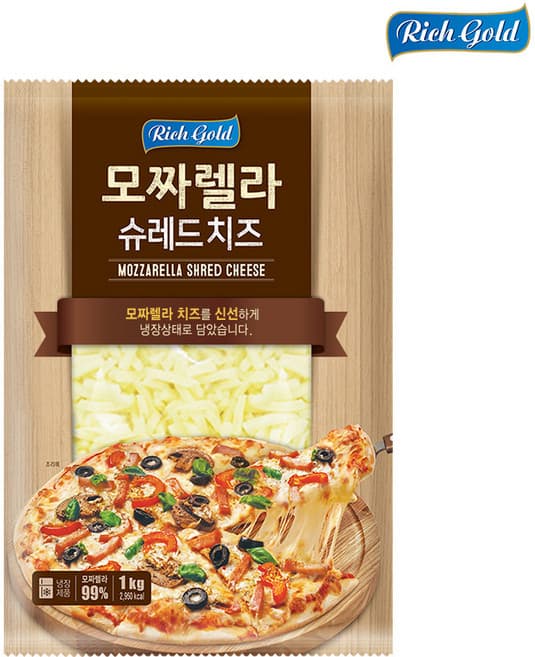 리치 골드 모짜렐라 슈레드 치즈